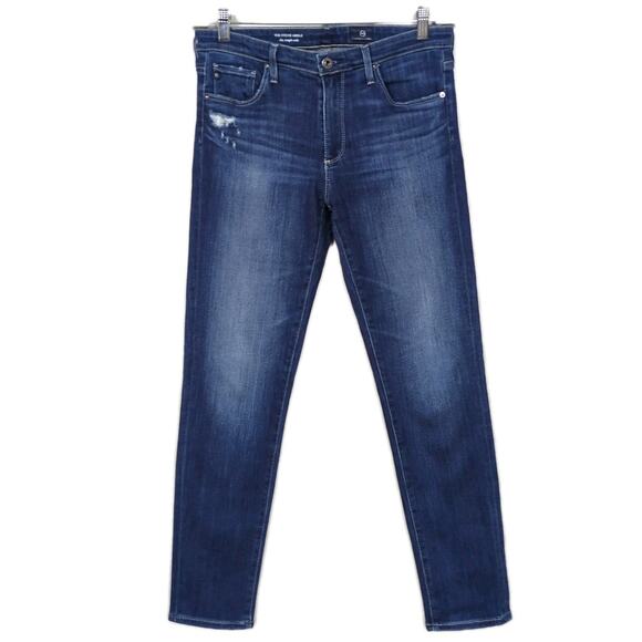 AG Adriano Goldschmied The Stevie Ankle Slim Straight Jean Dark Wash Women's 29 - Picture 1 of 5